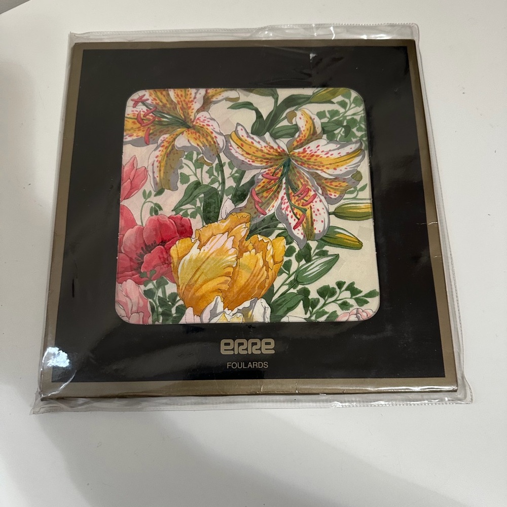 Erre Floral Foulards Silk Scarf